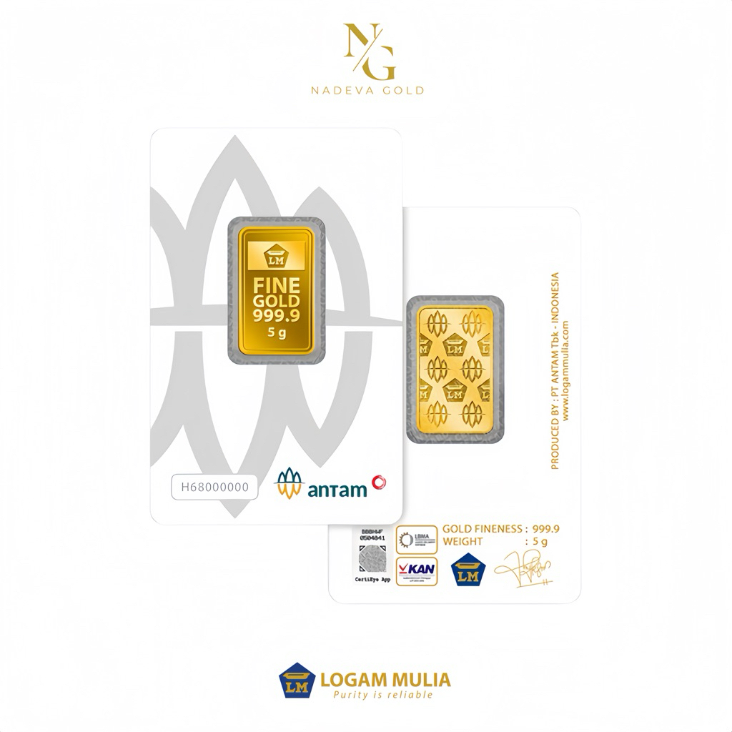 Emas Logam mulia Antam certycard 5 gram RM 2021/2022 murah original