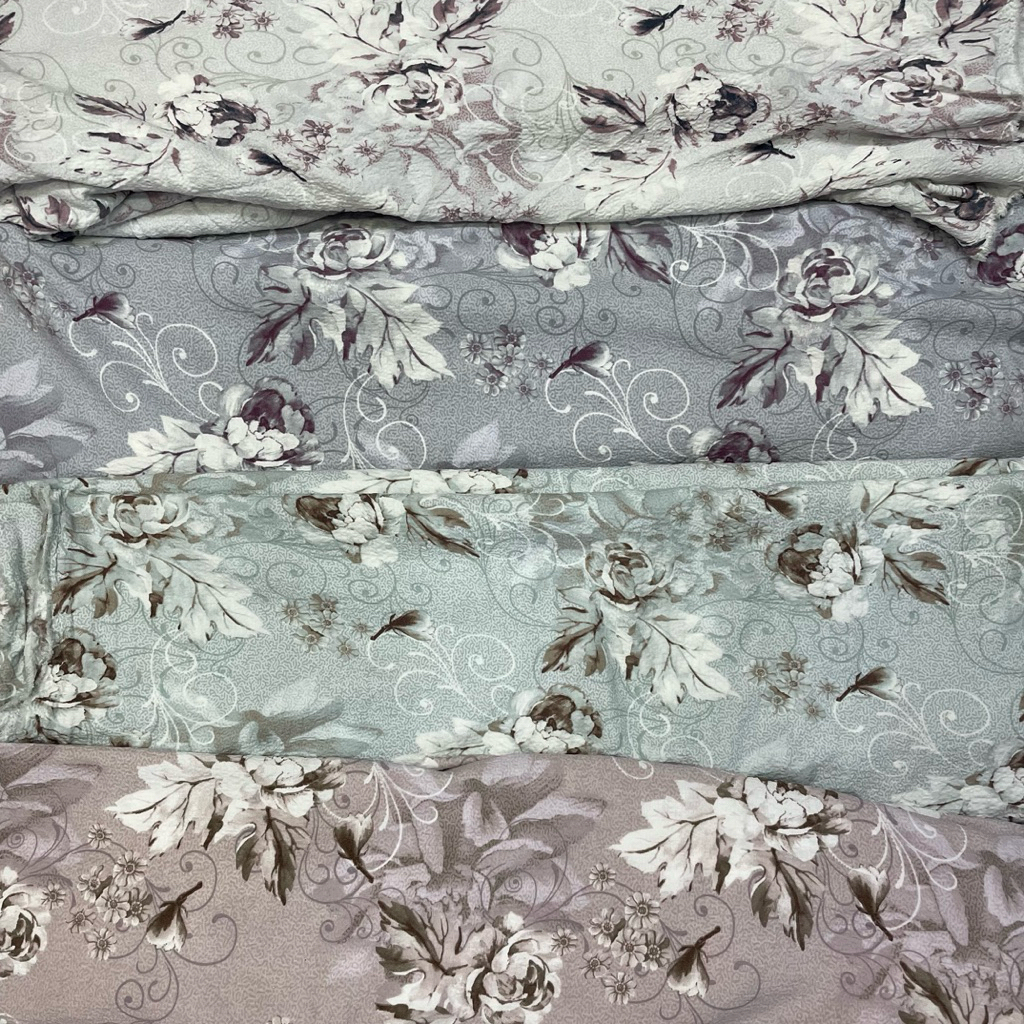 kain uniqlo crinkle motif bunga premium - kain katun crinkle korea style series - kain crinkle premi