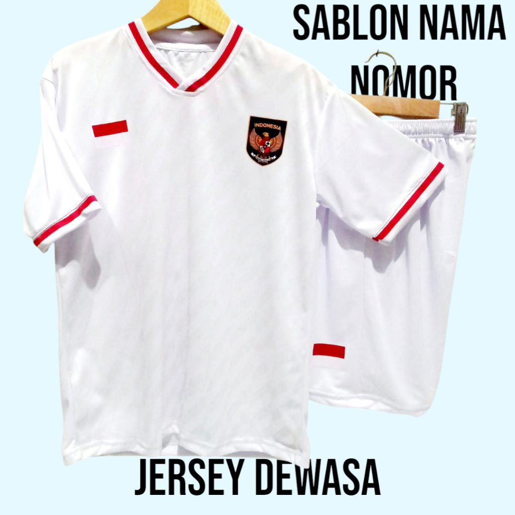 Costum Kaos Bola Dewasa Uniseks Free Sablon Nama dan Nomor Punggung