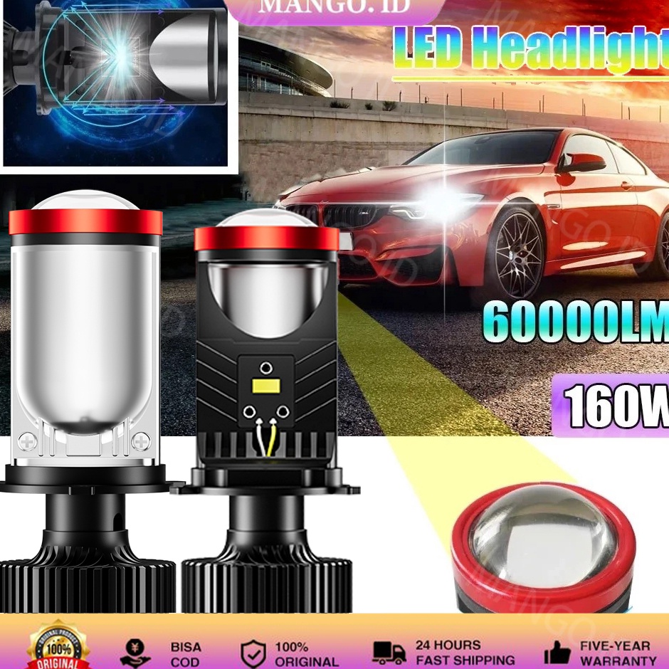 KODE P99O COD2PCS Y7D Lampu Led Mobil Dan Motor H4 Biled Mini Y7D Super Bright 13 Watt Original Deng