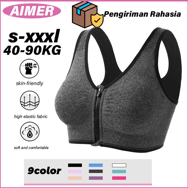 KODE U48A AIMER Sport Bra jumbo gym bra Olahraga stretch wanita Women Yoga Bra Push Up Running Bra 2