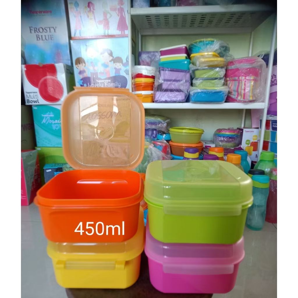 Tempat makan Mini Signature Tupperware tutup nempel 1 pcs