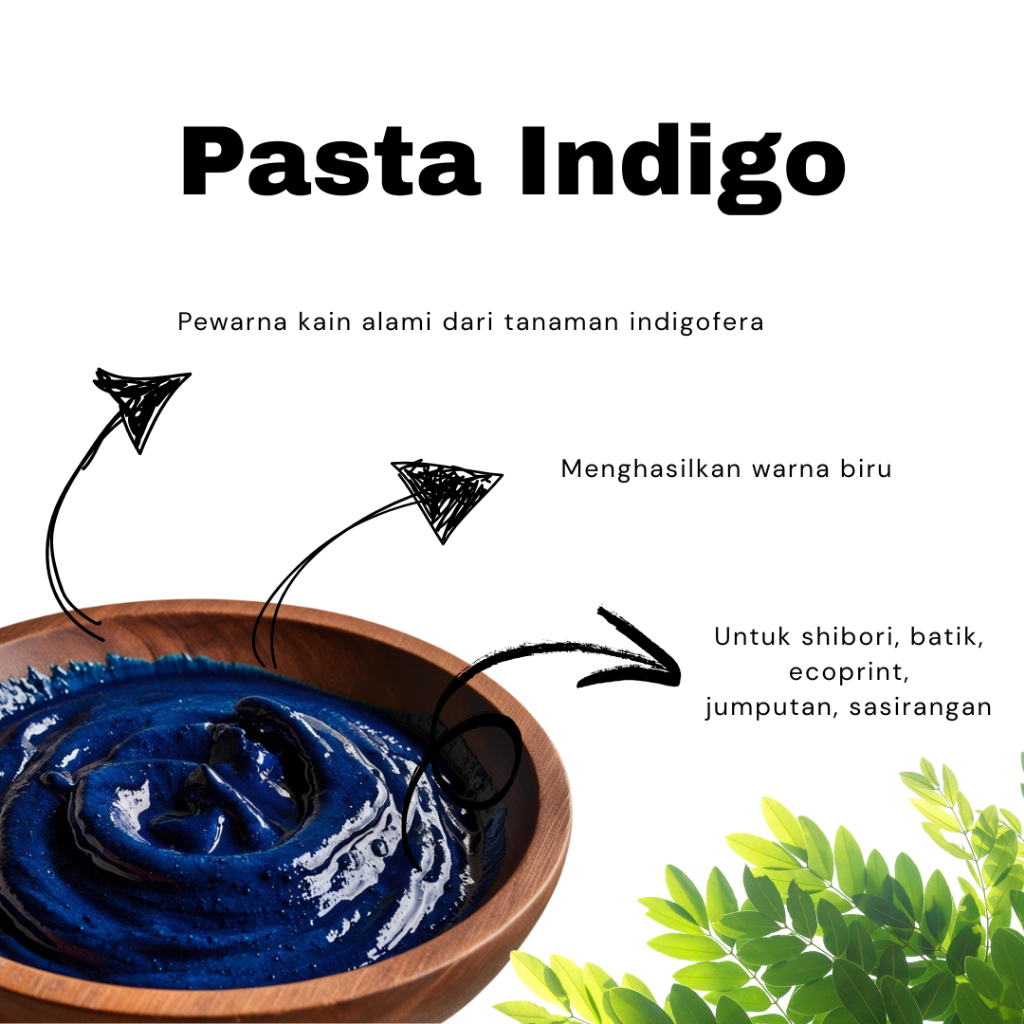 INDIGOFERA PASTA PEWARNA ALAM WARNA BIRU