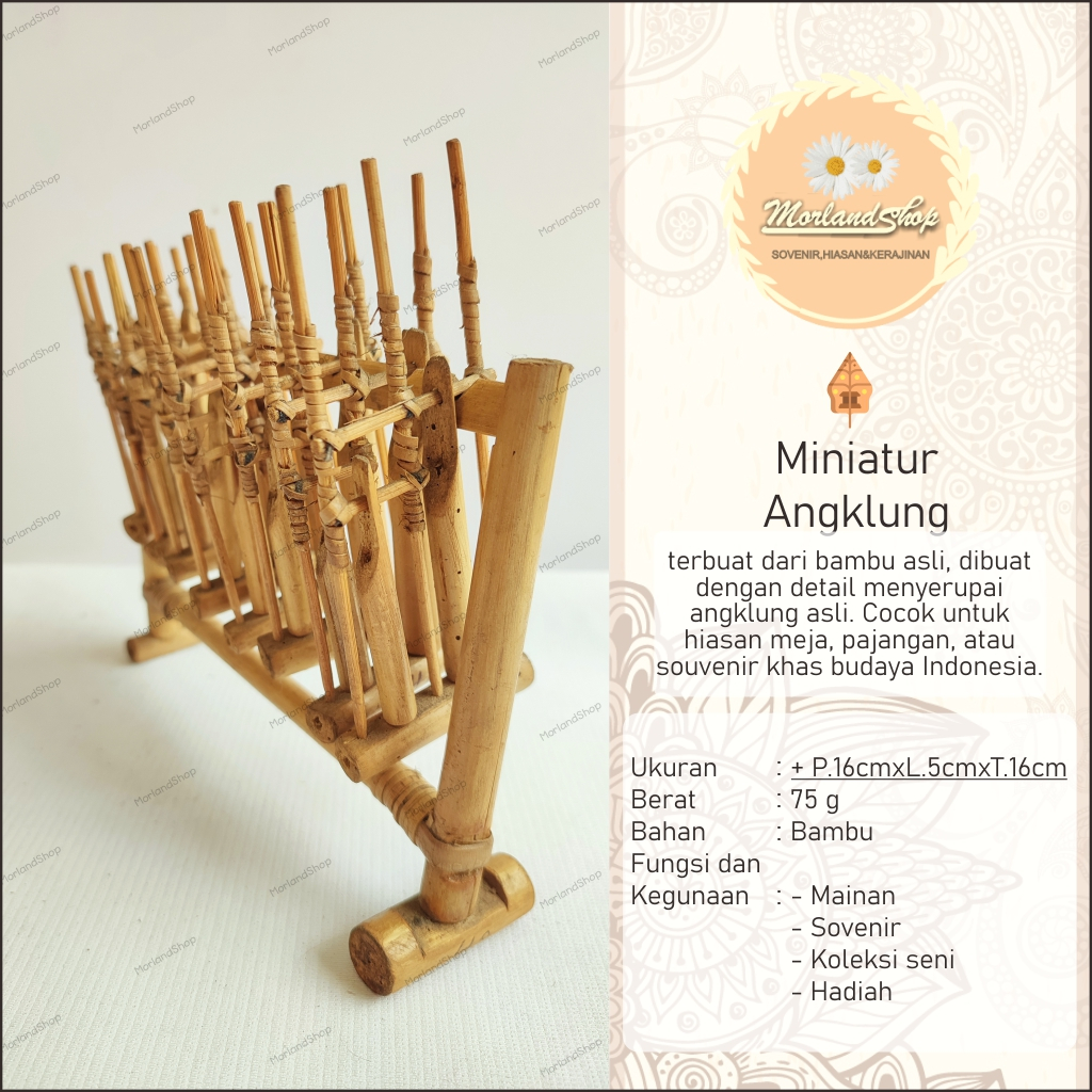MINIATUR ANGKLUNG/PAJANGAN RUMAH/MAINAN ANAK/MAINAN TRADISIONAL/SOVENIR