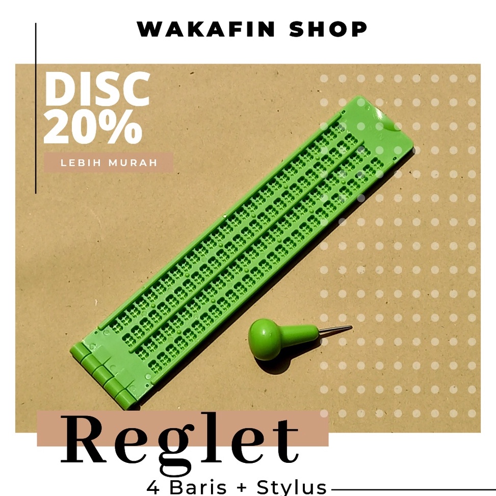 

KODE A52N DISKON REGLET 4 BARIS STYLUS UNTUK TUNANETRA RIGLET