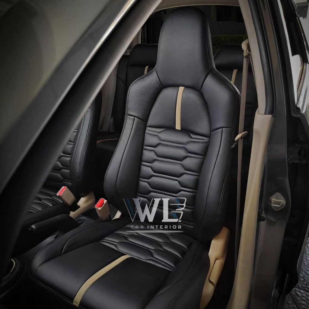 sarung jok mobil Brio satya/E 2011-2025 fullset 2 baris , bahan oscarr nyaman dan stylish,