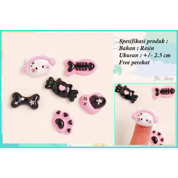

Sticker Timbul Glossy Sticker 3D Glossy Stiker 3D Lucu Stiker Timbul Aesthetic Black Pink Sticker