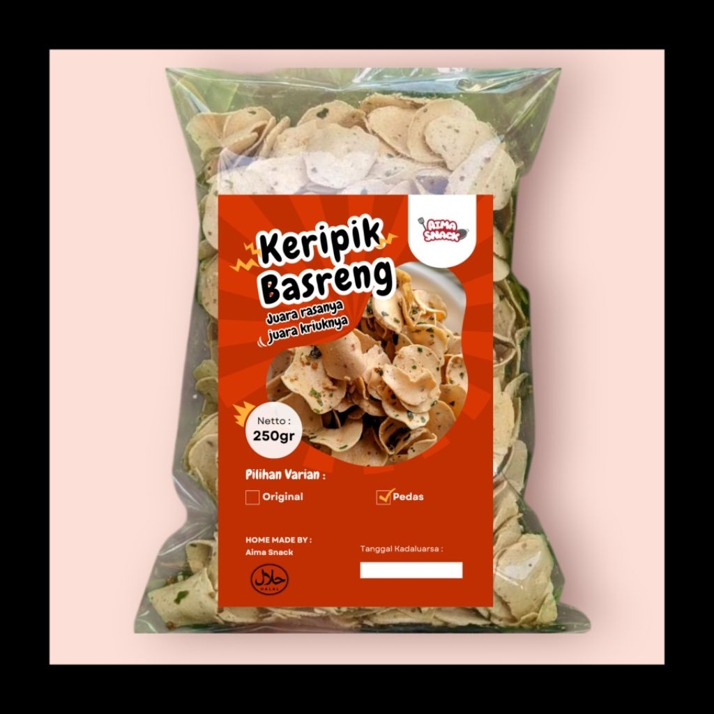 

Keripik Basreng Baso Sapi super Premium Renyah kriuk Bumbu rempah alami