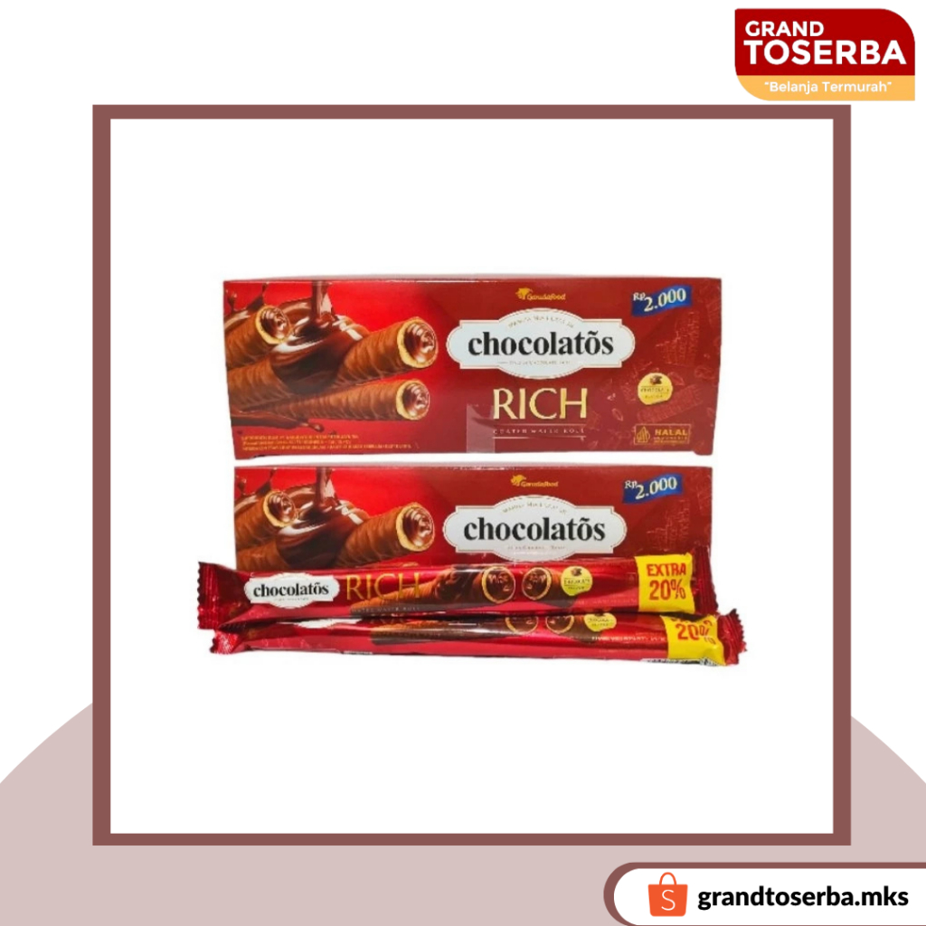 

1 BOX ISI 12PCS Chocolatos Rich Coated Wafer Roll / Chocolatos Rich