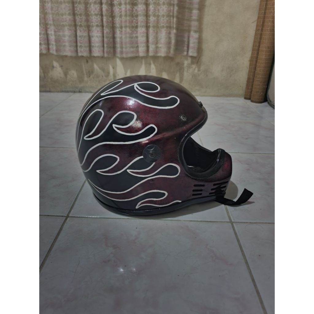 Helm Cakil Custom Flame