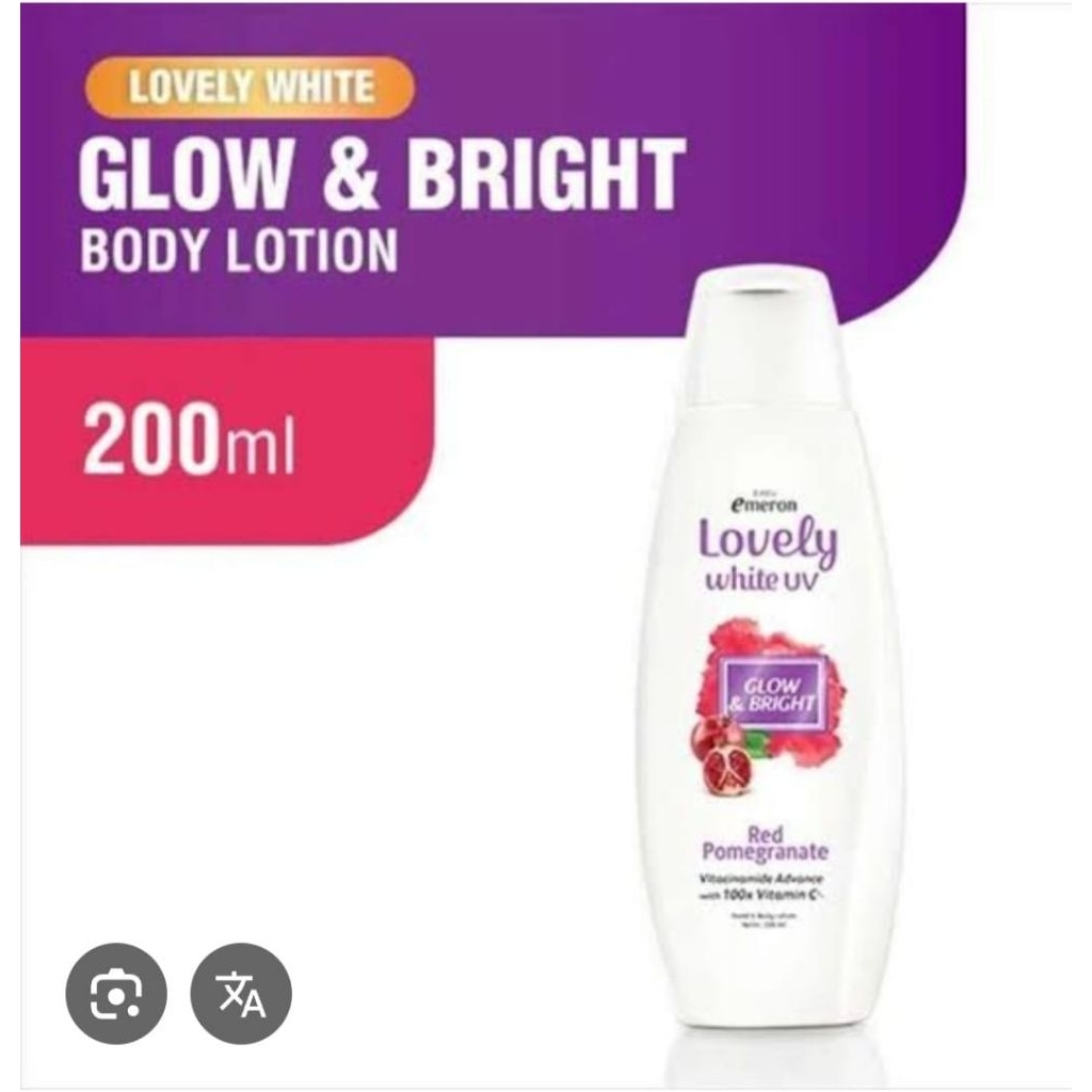 Emeron Lovely White uv RED POMEGRANATE/GLOW &BRIGHT(harga 1biji)