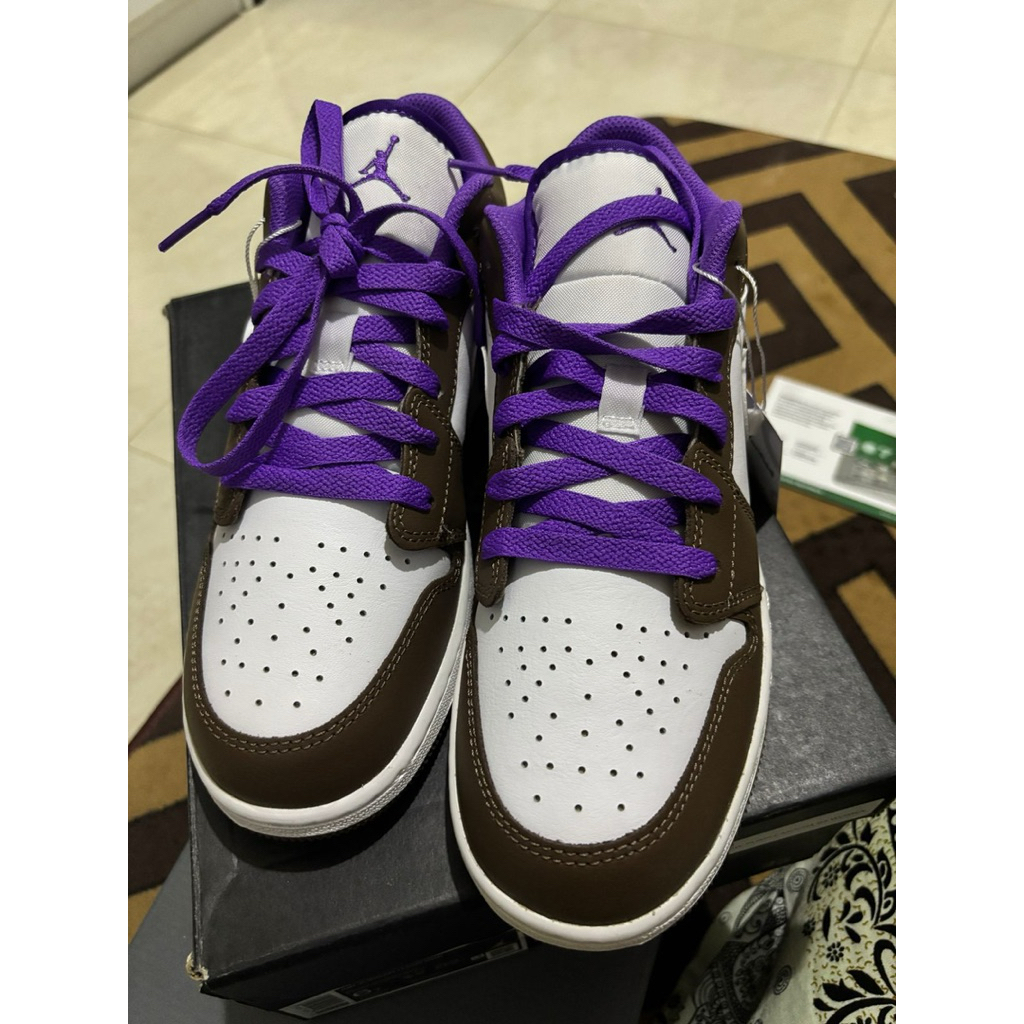 NEW nike AJ1 low palomino purple mocha GS
