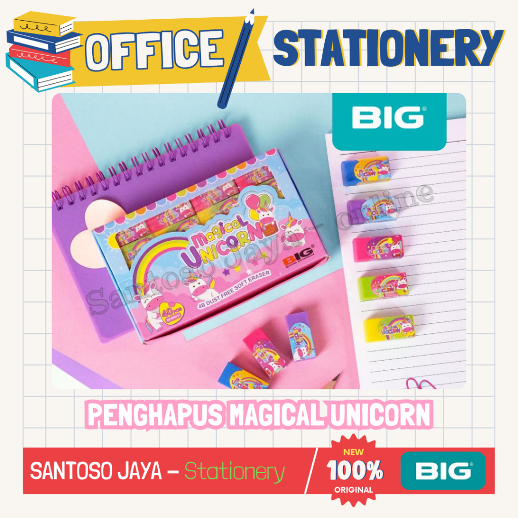 

Penghapus Magical Unicorn Warna BIG - Color Magical Unicorn Eraser BIG - ER-9403U