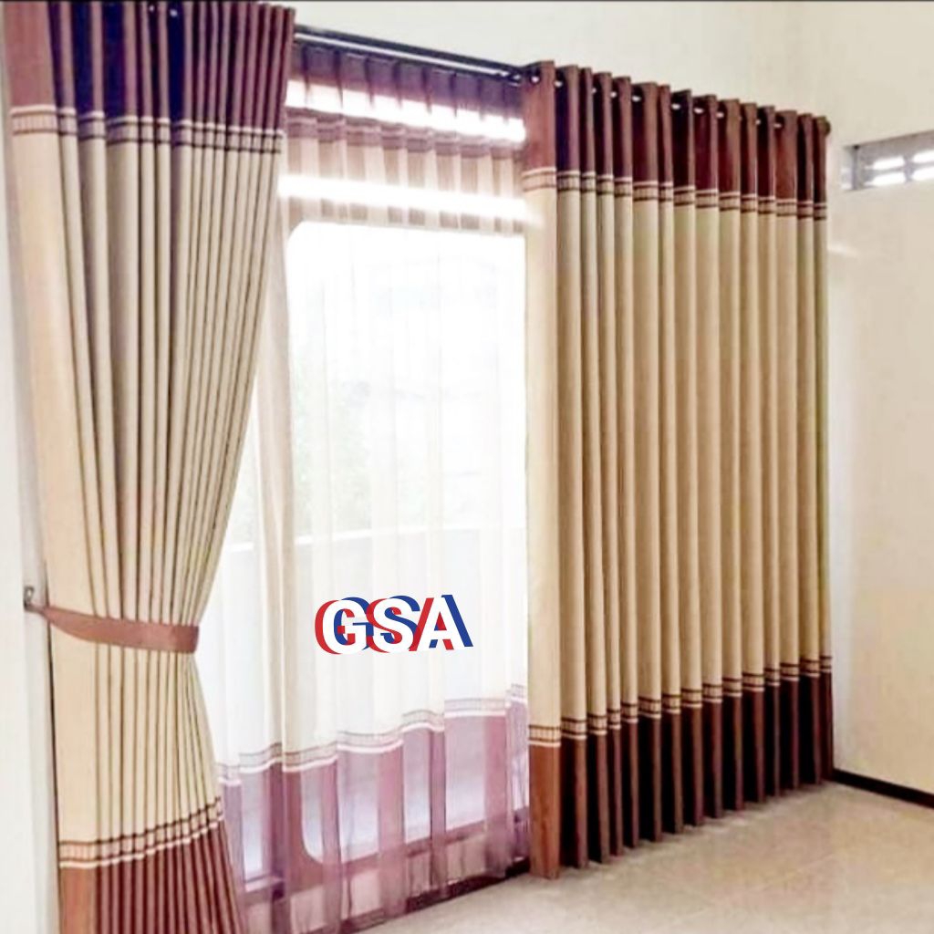 Gorden blackout import motif pelangi gorden minimalis  gorden ori