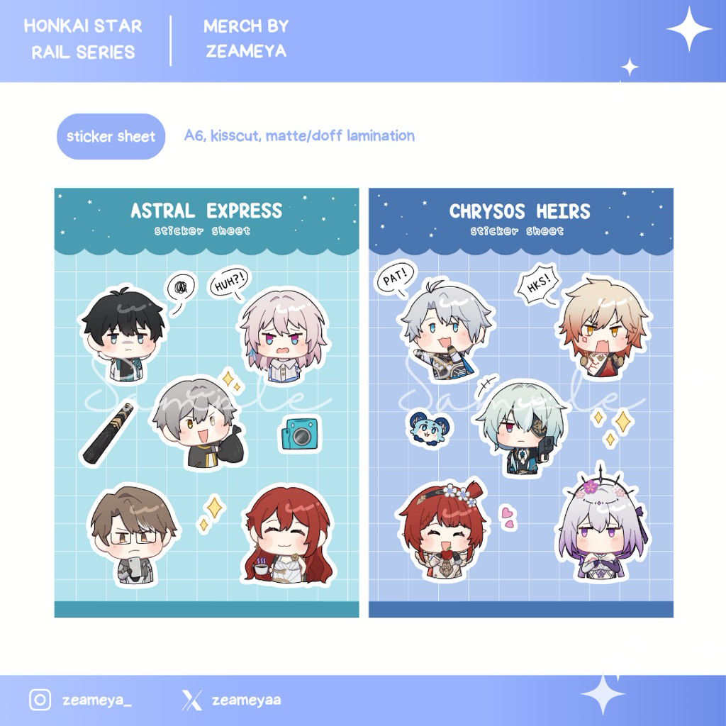 

Sticker Sheet/Sticker Kisscut Honkai Star Rail