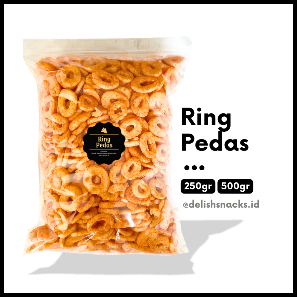 

[DELISH SNACKS] Ring Pedas (Grosir) 250gr 500gr / Snack Cemilan Camilan Grosiran Kiloan
