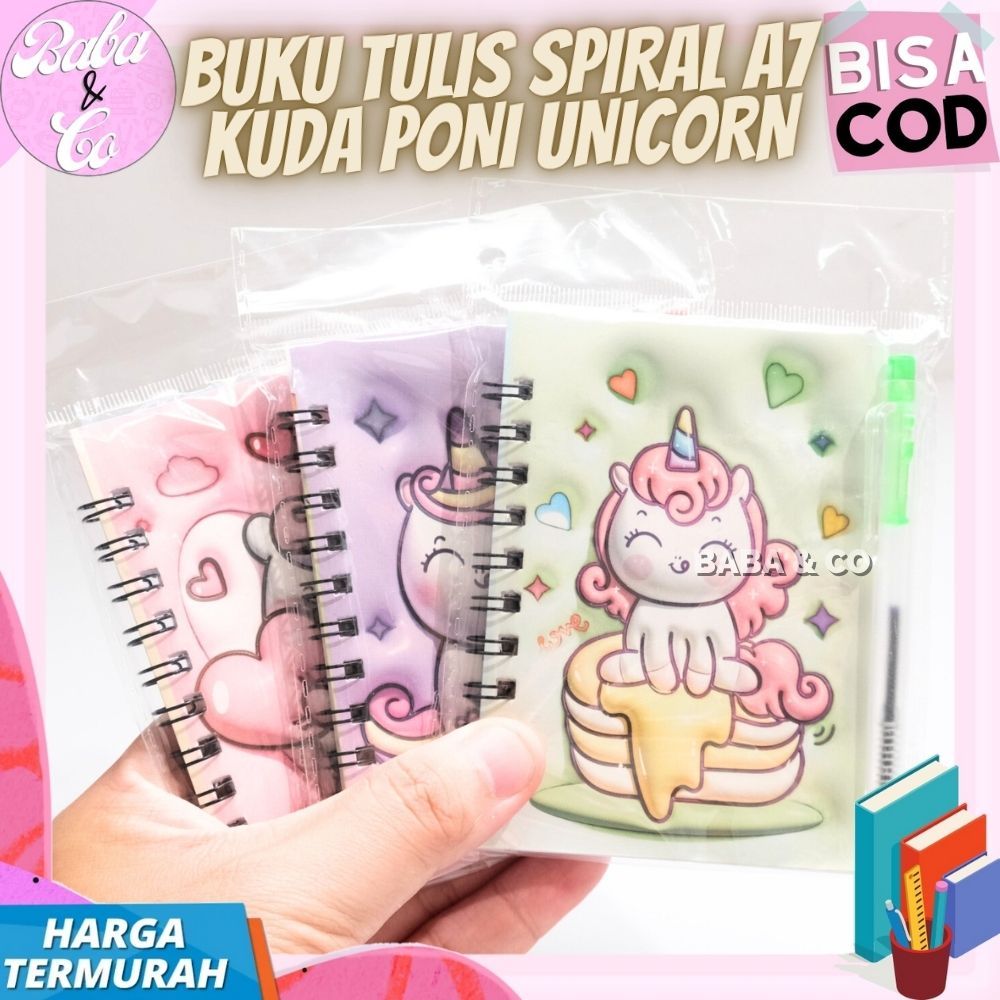 

BUKU BINDER A7 UNICORN + PULPEN UNICORN LUCU UNIK NOTEBOOK MINI UNICORN A7 FREE PEN BUKU TULIS MINI A7 UNICORN IMUT LUCU FREE PULPEN