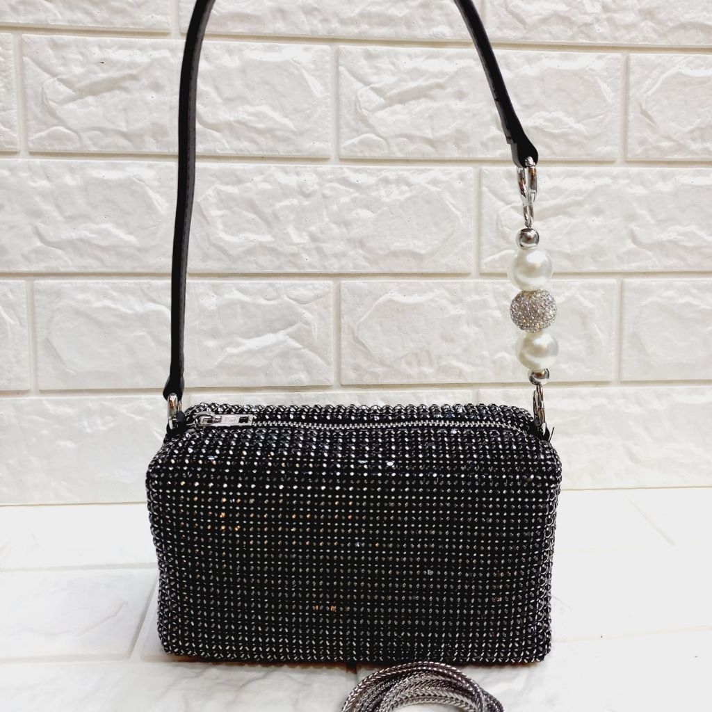 Tas Pesta Wanita Mata dan Mutiara  Import Premium