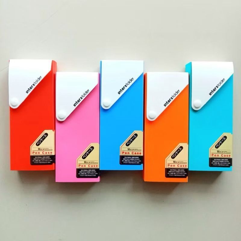 

Tempat Pensil Sorong Pencil Case Slide Inter-X / Interx Pen Case Macarons Series Tempat Kotak Pensil