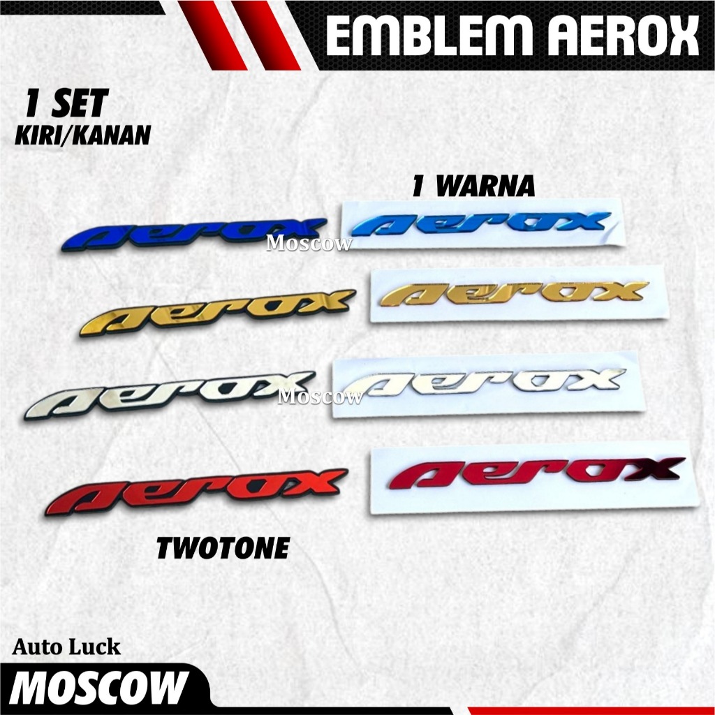 EMBLEM AEROX LOGO AEROX TIMBUL EMBLEM YAMAHA AEROX FREE DOUBLE TAPE TINGGAL TEMPEL FULL AKRILIK BUKA