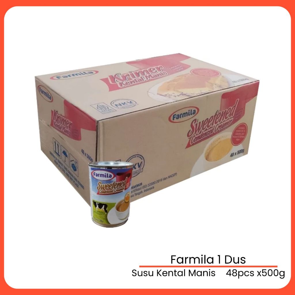 

Farmila Susu Kental Manis 1 Dus Karton SKM Krimer 48pcs x 500g