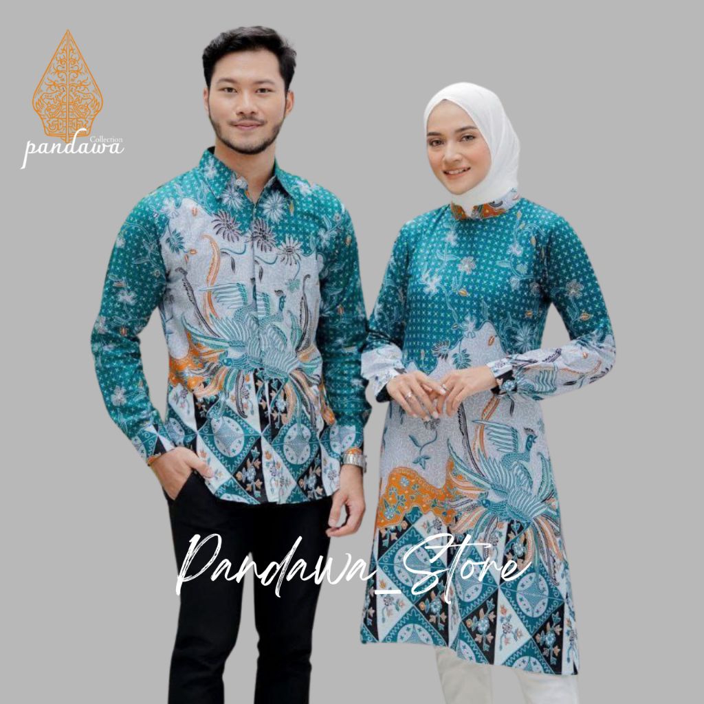 Batik Tunik Couple Modern Set Pakaian Couple Kemeja Batik Pria Premium Baju Batik Couple