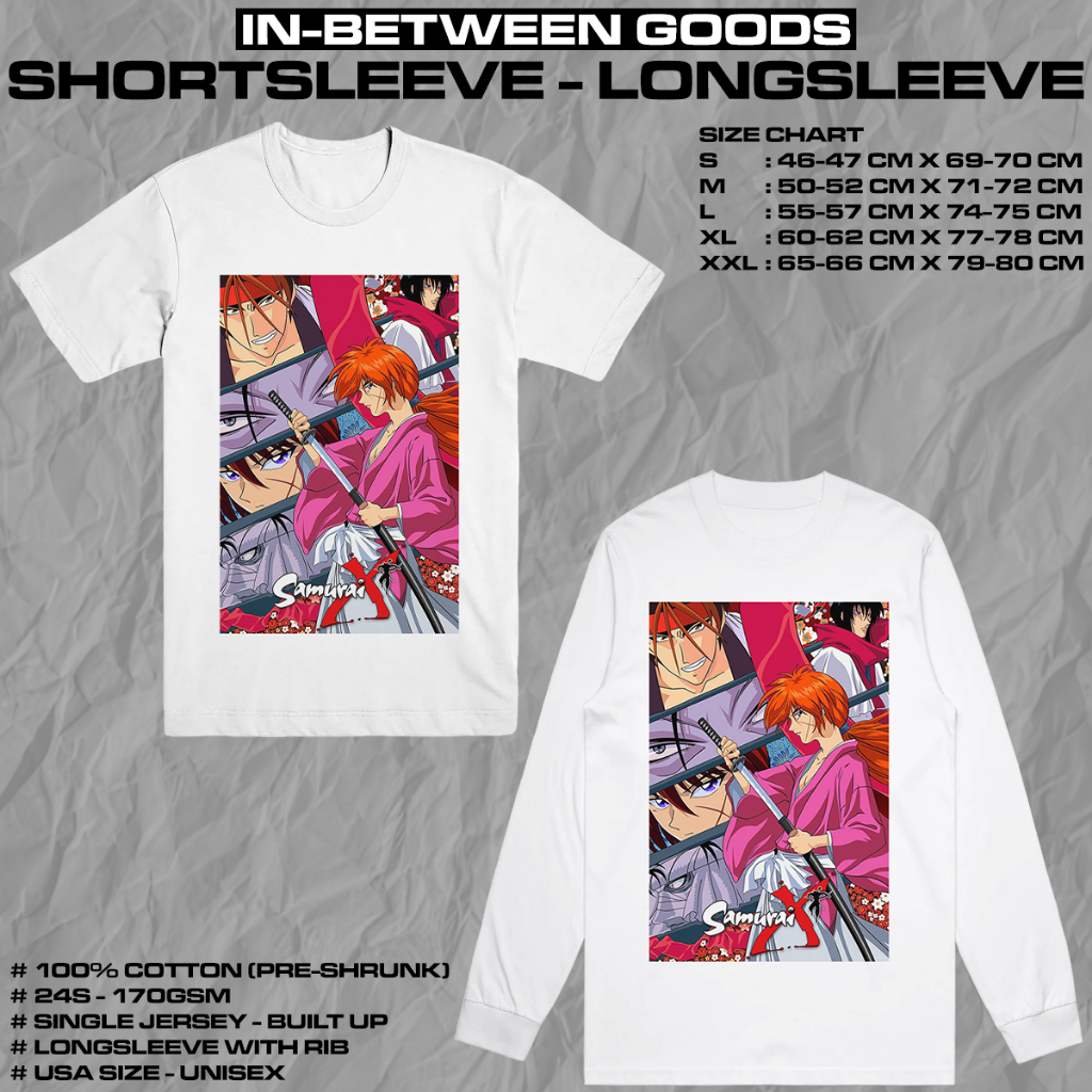 RUROUNI KENSHIN - SAMURAI X POSTER | T-SHIRT | LONGSLEEVE | ANIME MERCH