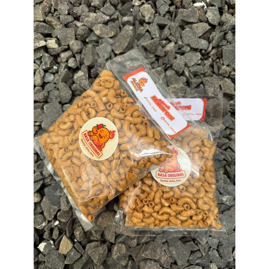 

Alizna Snack - 1 Kg Makaroni BANTET Daun Jeruk 1000 Gram Bikin Nagih Tidak Pelit Bumbu Pedas Gurih