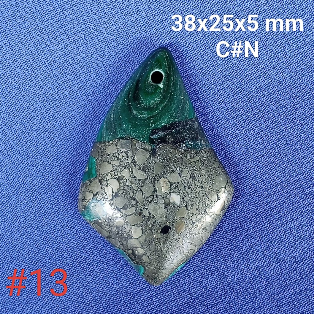 liontin batu natural malachite #13