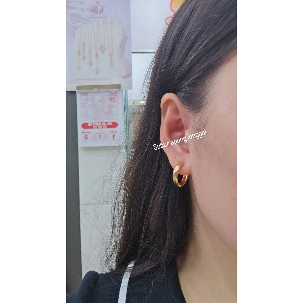 Anting haylay polos 8k rosegold