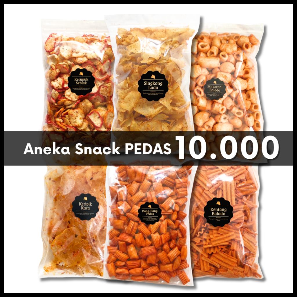 

[DELISH SNACKS] Aneka Snack Pedas Serba 10.000 / Cemilan Camilan Jajanan Makanan Ringan Asin Gurih