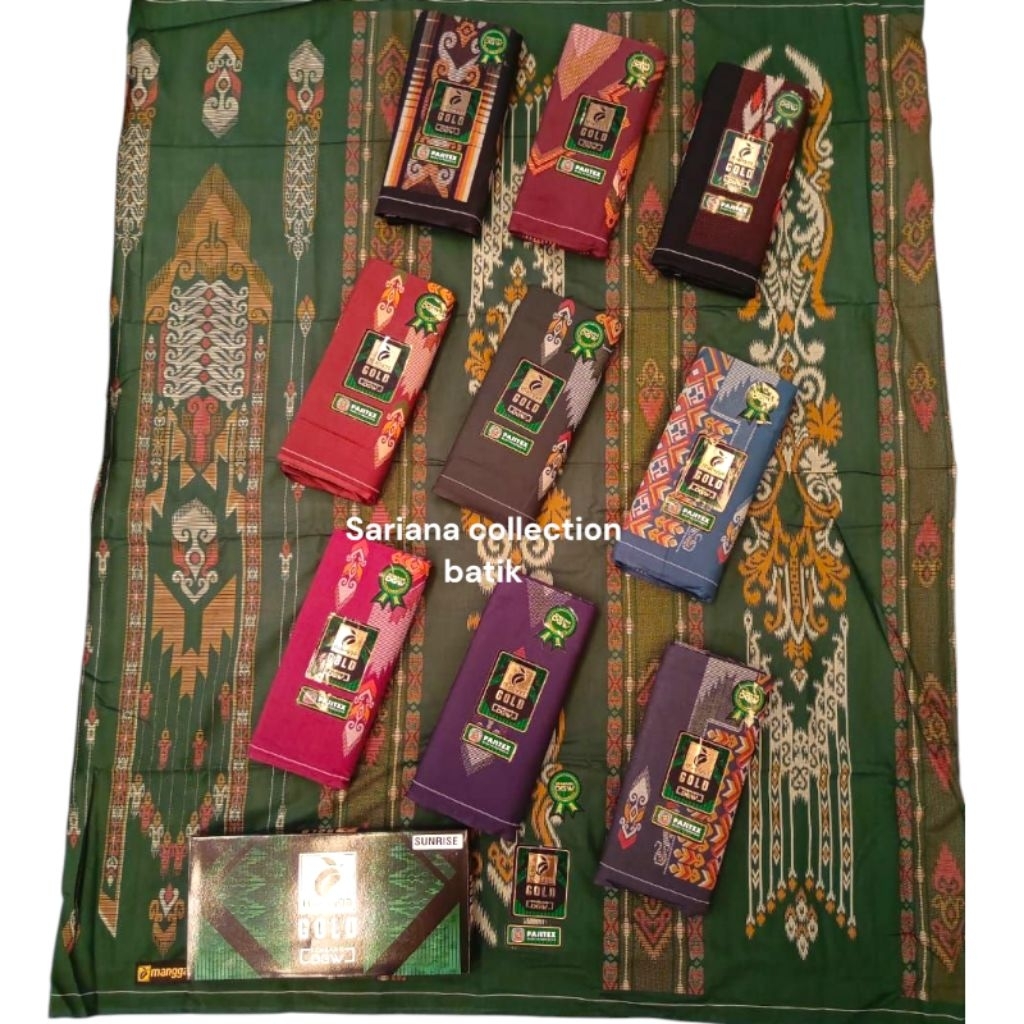 Sarung Mangga Gold Kembang DGW Donggala Premium Dewasa