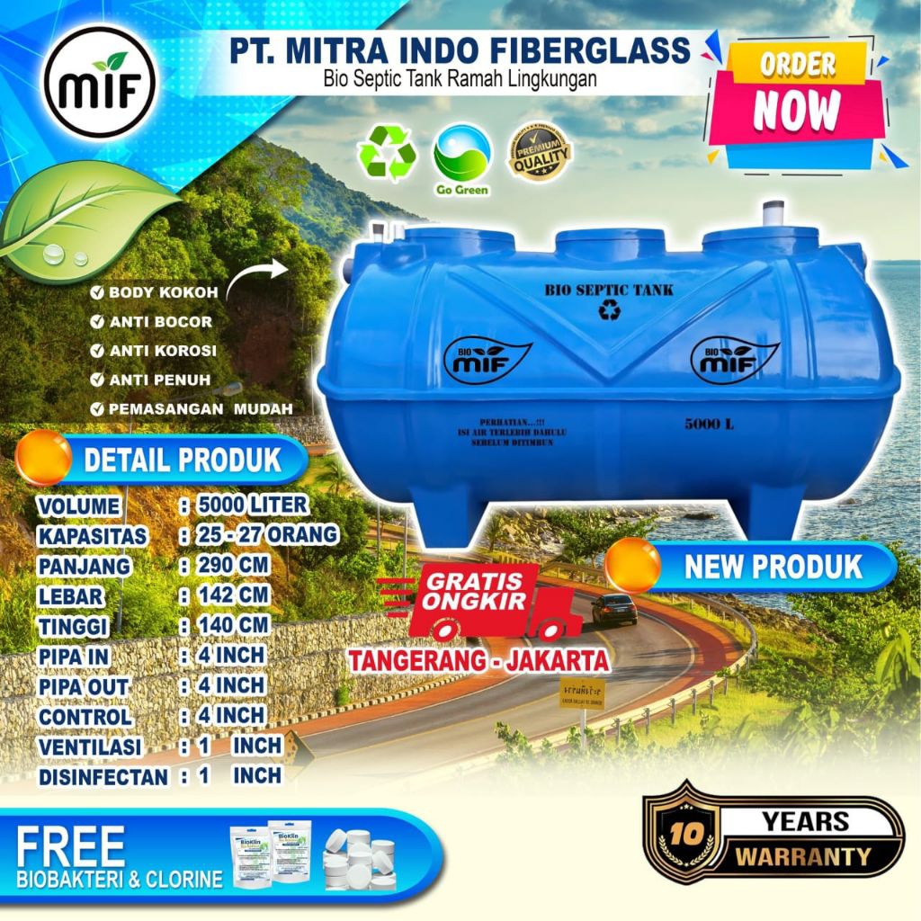 septic tank 5000 liter bio mif