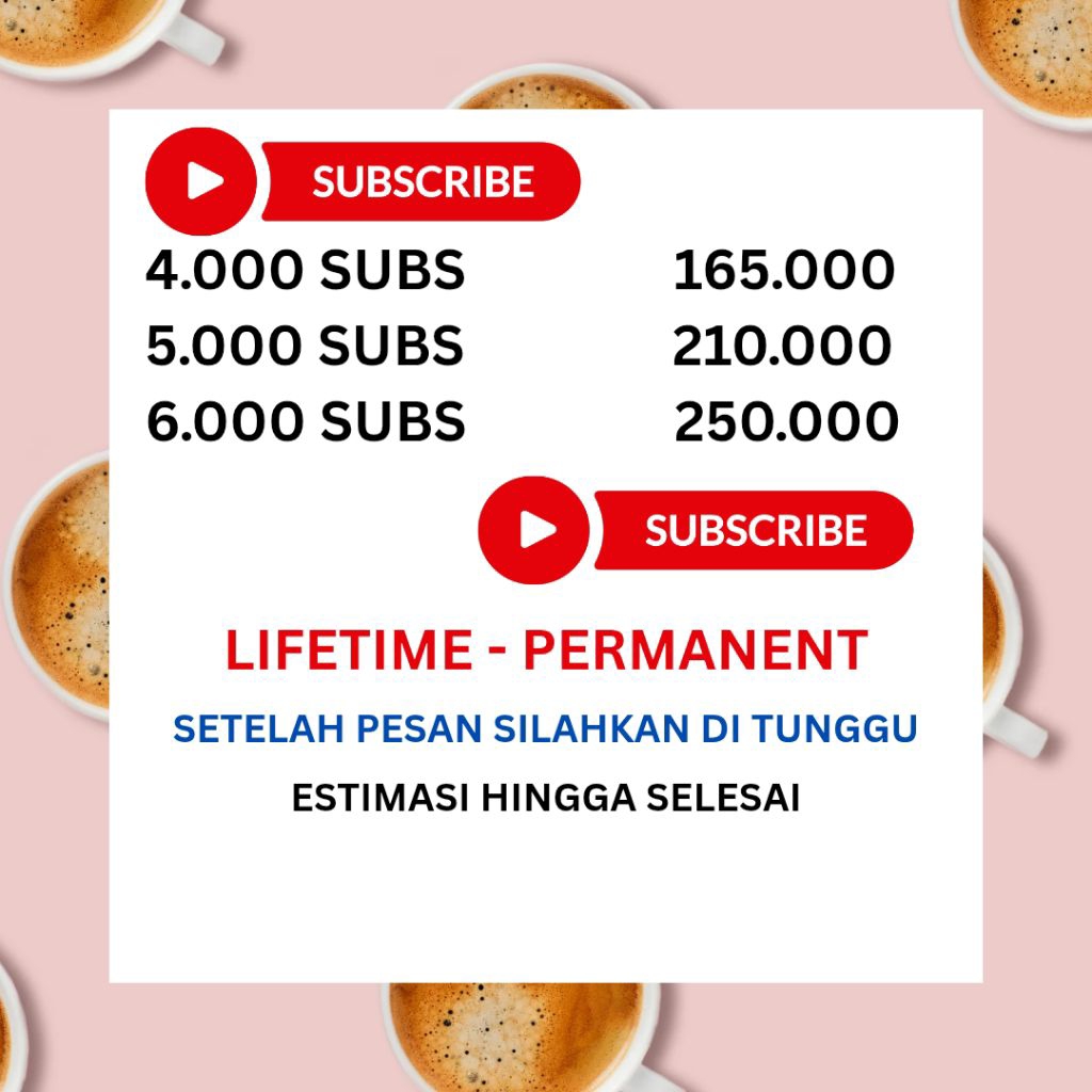 Subscribe YouTube Termurahhh LifeTime