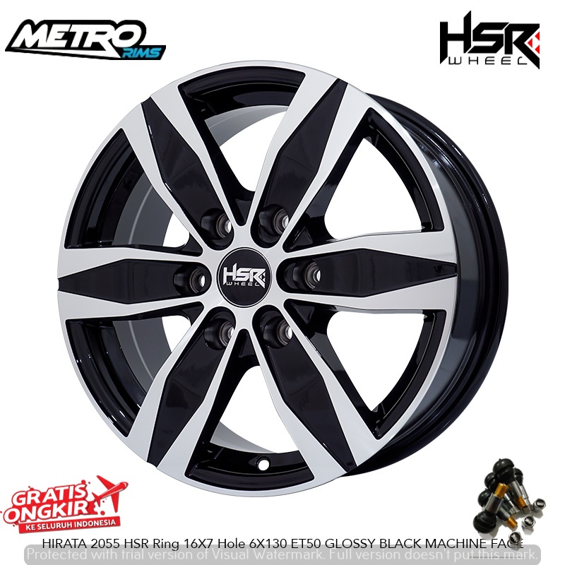 VELG PELEK RACING HSR HIRATA RING 16 R16 UNTUK MOBIL TOYOTA HIACE PREMIO-METRO RIMS