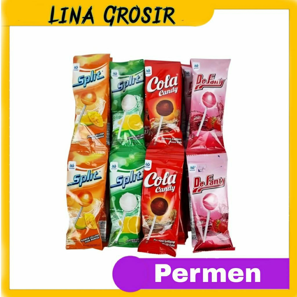 

Permen Lolipop Split Cola Defanty 9gr @ isi 10pcs