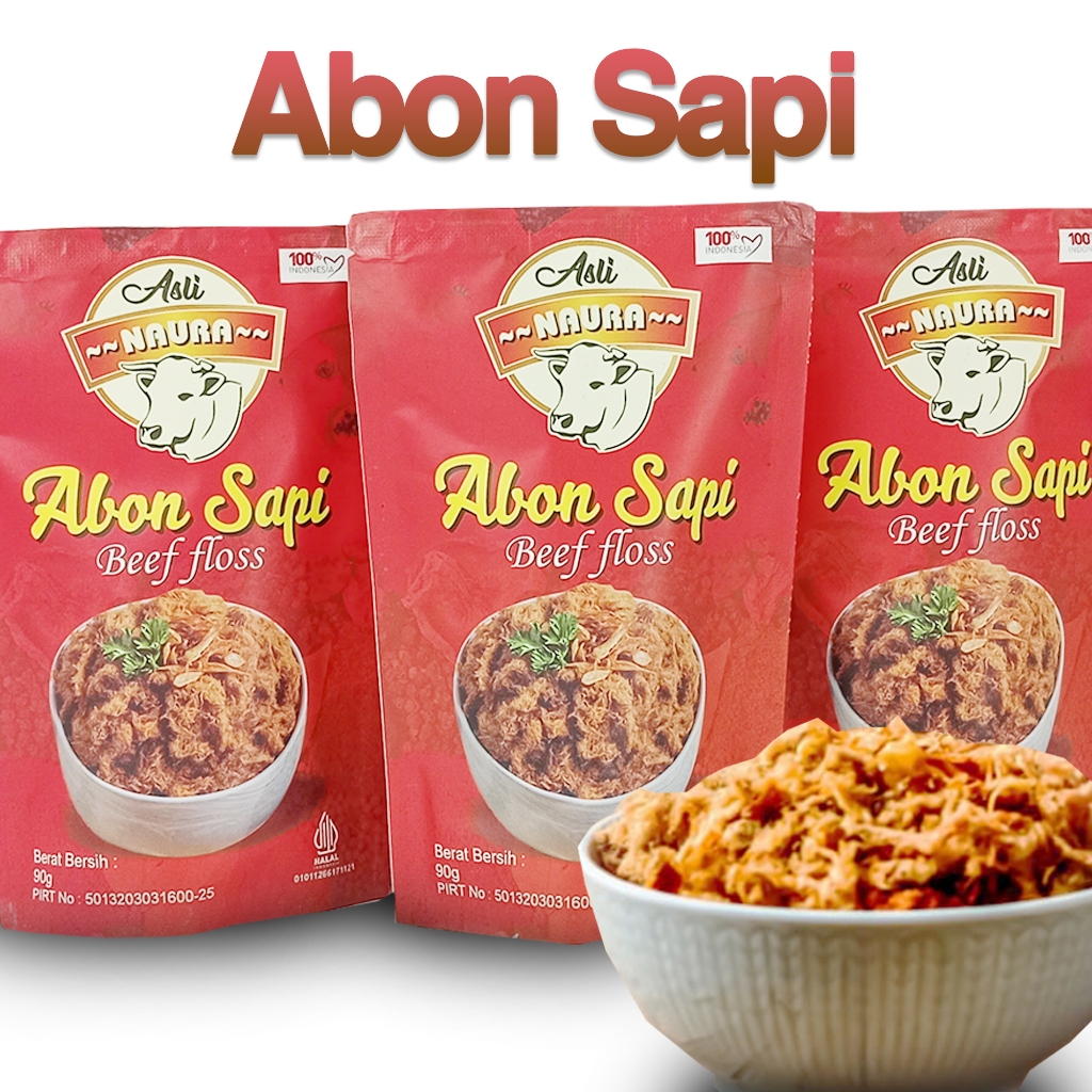 

Abon Sapi Naura 90g | Beef Floss | Abon Sapi Enak | Abon Sapi Unik | Abon Sapi Murah