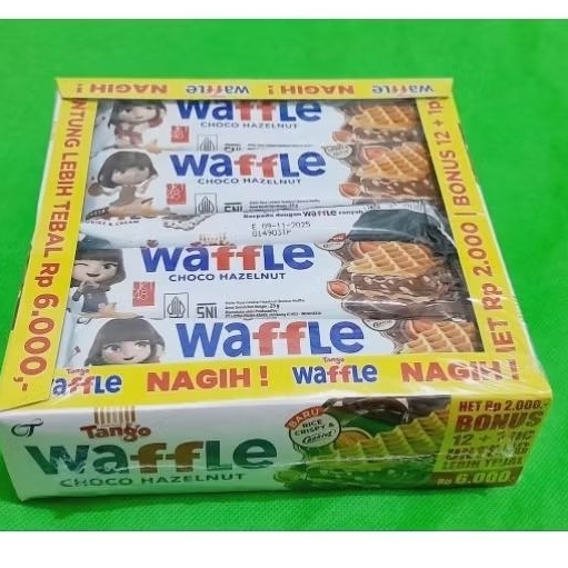 

WAFFLE CHOCO HAZELNUT 1 BOX ISI 12 PCS