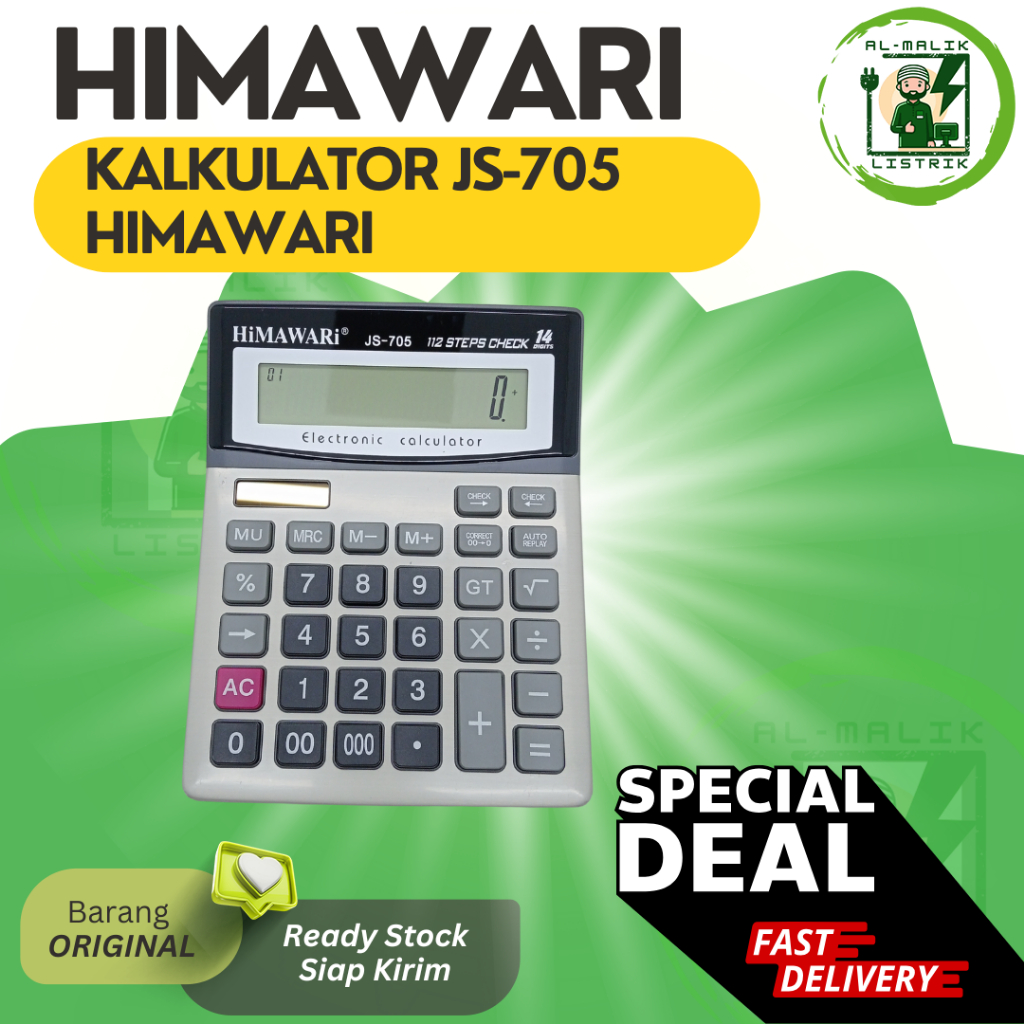 

HiMaWari JS-705 Elektronik Calculator 14 Digit Kalkulator 14 Digit SIAP KIRIM