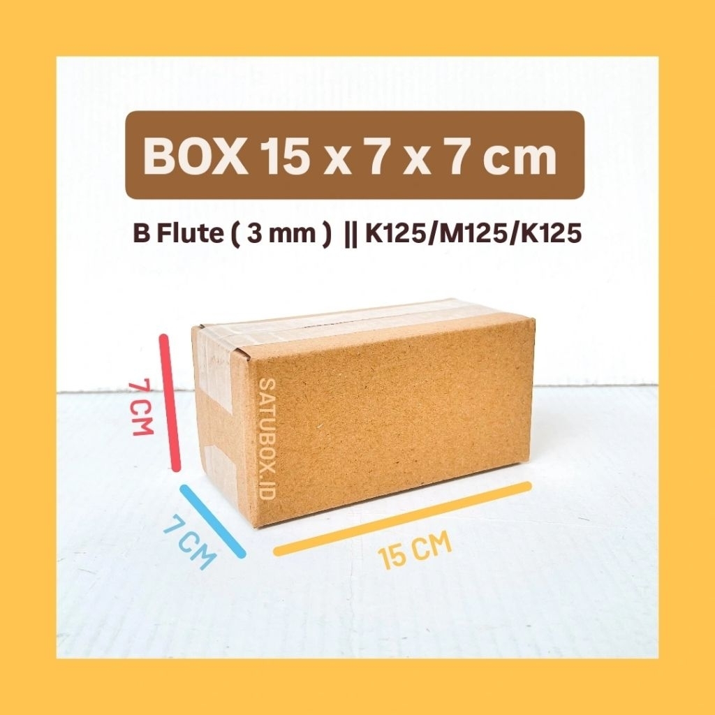 

kardus karton box polos uk. 15 x 7 x 7 cm, single wall tebal 3mm