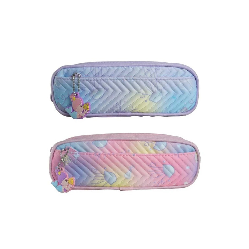 

XIAOLINGJING - TEMPAT PENSIL / KOTAK PENSIL KAIN / PENCIL CASE KAIN BD-978 2 SLETING + GANTUNGAN RANTAI MERMAID