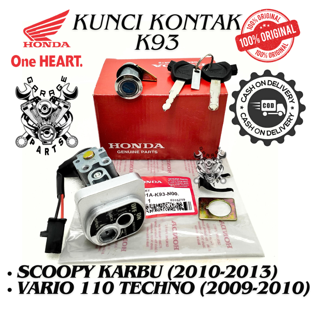 Kunci Kontak Set Scoopy Karbu Vario Techno 110 Honda K93 Keyset  Kunci Motor Konci Kontak Ori AHM