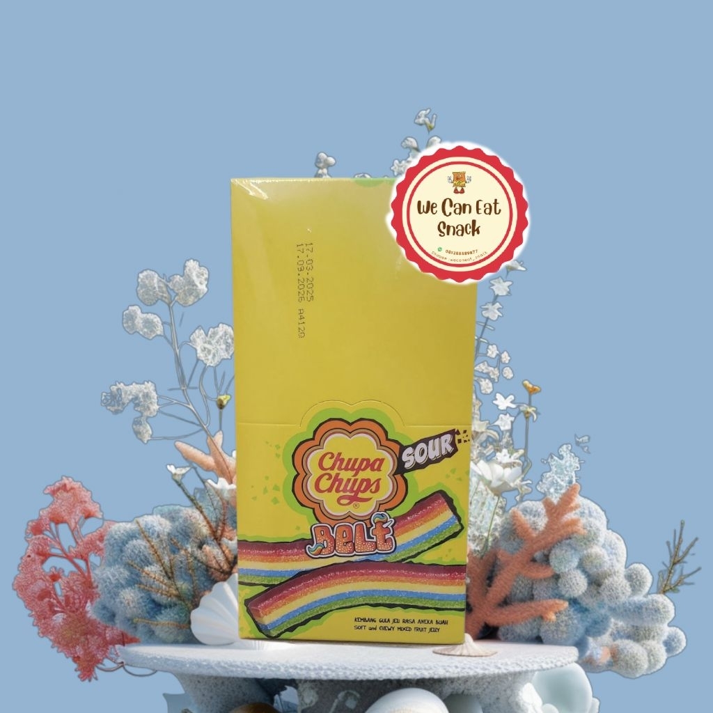 

Chupa Chups Sour Belt Rainbow (Isi 24 pcs)