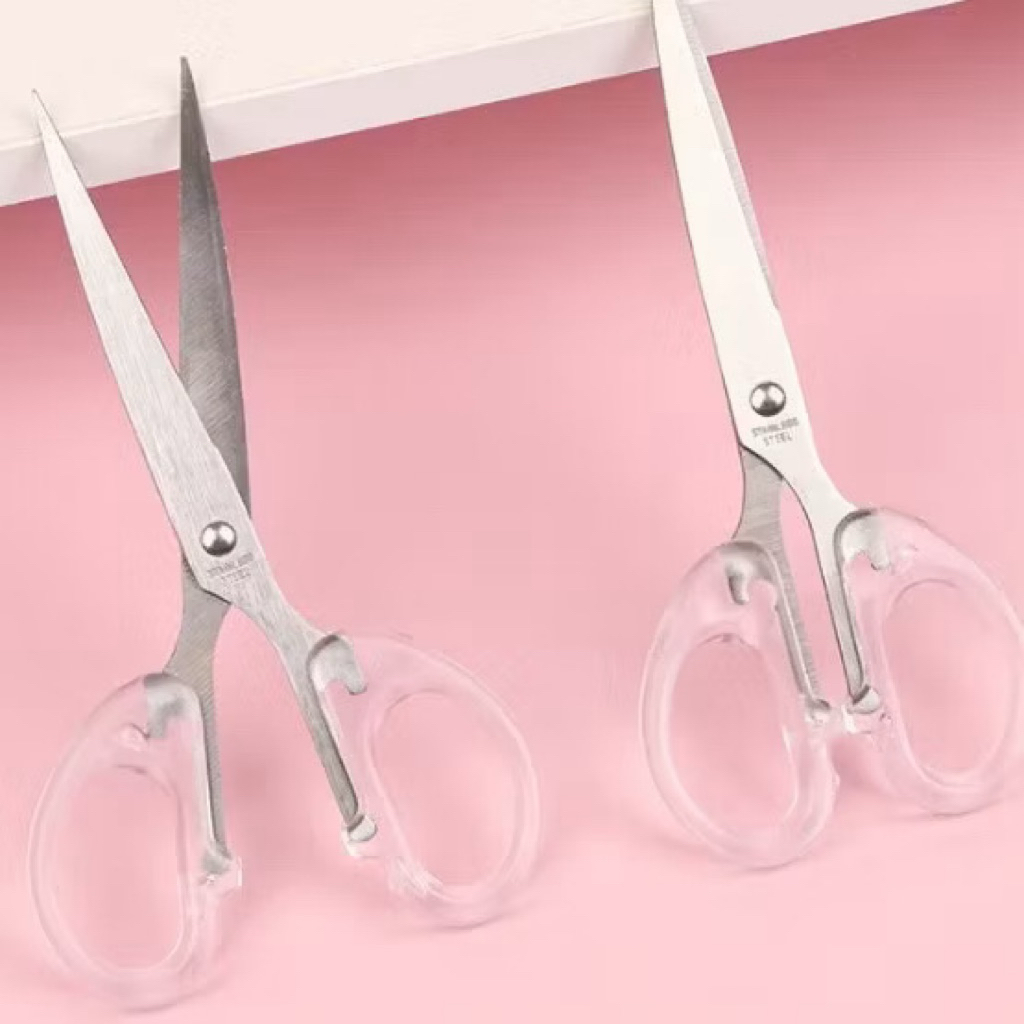 

gunting kertas transparan BESAR //Gunting Kertas Aesthetic Transparan Scissors Scrapbook Use 42E