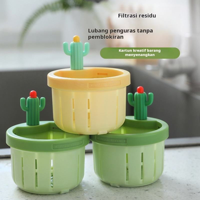 Filter wastafel kaktus wastafel dapur sisa saluran pembuangan saringan sampah keranjang pembuangan