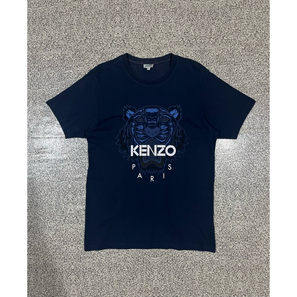 Kenzo Navy Tiger Tee kaos Kenzo Tshirt Kenzo