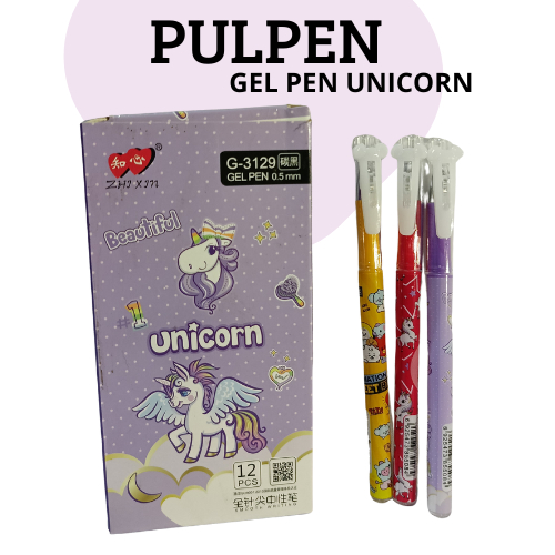 

insiwshop -- GEL PEN KARAKTER UNICORN 1 PACK 12 BERMACAM WARNA