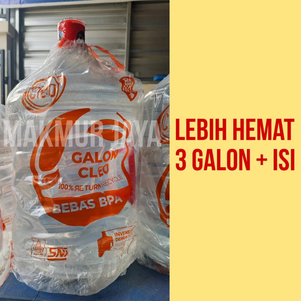 

Cleo Air Murni Galon 19 Liter Hemat 3 Galon + Isi