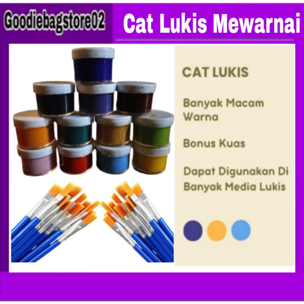 

(12pcs+Koas) Cet Lukis Mewarnai Gratis Kos isi 15 ml