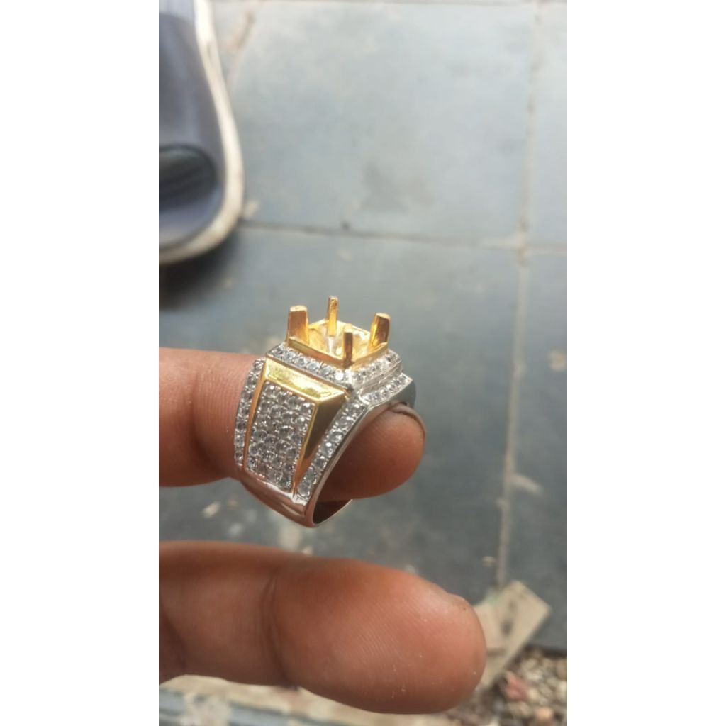 cincin perak semi micro dim 7x5 plus chrom